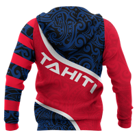 Tahiti Polynesian Custom Hoodie Ripple Style - Polynesian Pride