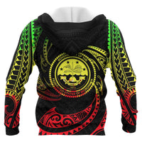 Federated States of Micronesia All Over Zip up Hoodie Reggae Tribal Wave - Polynesian Pride