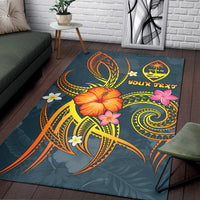 Guam Polynesian Personalised Area Rug - Legend of Guam (Blue) - Polynesian Pride