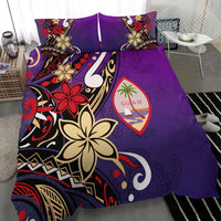 Guam Bedding Set - Tribal Flower With Special Turtles Purple Color - Polynesian Pride