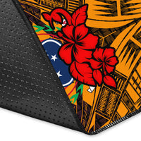 Samoa Area Rug - Hibiscus With Tribal - LT12 - Polynesian Pride