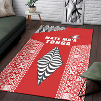 Tonga Rugby Area Rug - Mate Ma'a Tonga LT13 Red - Polynesian Pride