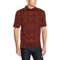 Polynesian Polo Shirt Red Unisex Black - Polynesian Pride