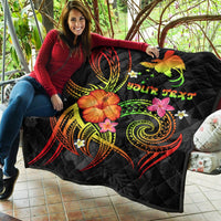 Papua New Guinea Polynesian Personalised Premium Quilt - Legend of Papua New Guinea (Reggae) - Polynesian Pride