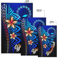 Cook Islands Custom Personalised Area Rug - Vintage Tribal Mountain - Polynesian Pride