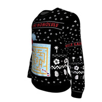 Hawaii Ugly Christmas Santa Claus Sweatshirt - Maze Game Style - Polynesian Pride