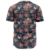 Tropical Butterfly Pink Baseball Jersey - Polynesian Pride
