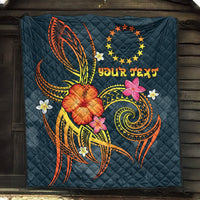 Cook Islands Polynesian Personalised Premium Quilt - Legend of Cook Islands (Blue) - Polynesian Pride