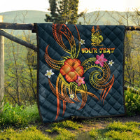 New Caledonia Polynesian Personalised Premium Quilt - Legend of New Caledonia (Blue) - Polynesian Pride