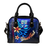 Fiji Custom Personalised Shoulder Handbag - Vintage Tribal Mountain - Polynesian Pride