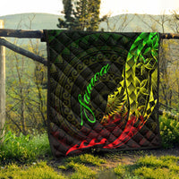 Samoa Premium Quilt - Polynesian Pattern Style Reggae Color - Polynesian Pride