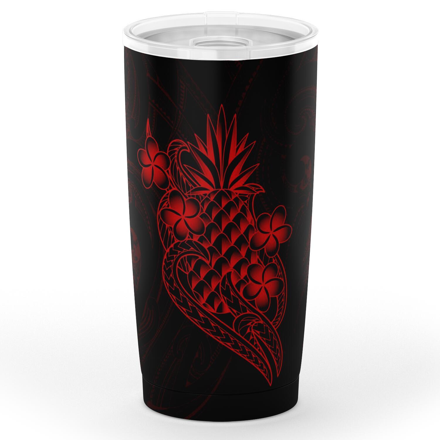 Polynesian Tumbler - Red Pineapple One Style Black - Polynesian Pride