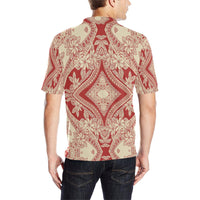 Polynesian Polo Shirt Red and Yellow - Polynesian Pride