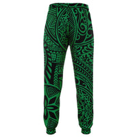 Polynesian Hawaiian Style Tribal Tattoo Green Joggers - Polynesian Pride
