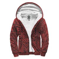 Red Polynesian Sherpa Hoodie Red - Polynesian Pride