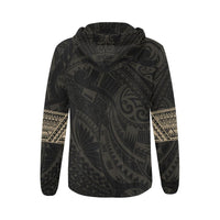 Aotearoa Maori Tattoo All Over Zip Hoodie Golden - Polynesian Pride