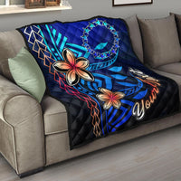 Cook Islands Custom Personalised Premium Quilt - Vintage Tribal Mountain - Polynesian Pride