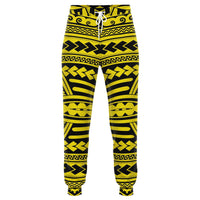 Polynesian Seamless Yellow Joggers Unisex Yellow - Polynesian Pride