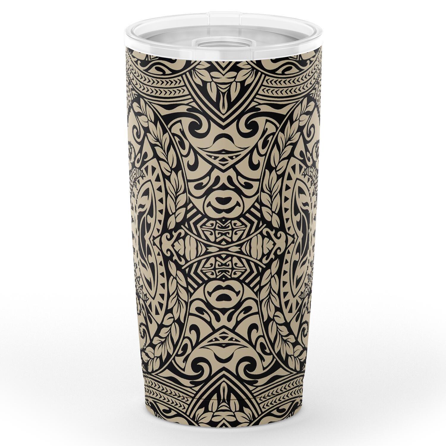 Hawaii Polynesian Culture Old Tumbler 20oz Gold Stainless Steel - Polynesian Pride