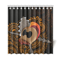 Hawaiian Warrior Helmet Polynesian Shower Curtain - Polynesian Pride