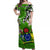 Cook Islands Off Shoulder Long Dress Be Unique Green LT13 Long Dress Green - Polynesian Pride