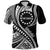Aitutaki Cook Islands Polo Shirt Black Polynesian Wave Style LT9 Adult Black - Polynesian Pride