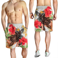 Hawaiian - Hawaii Turtle Art Hibiscus Men's Shorts - AH - Polynesian Pride