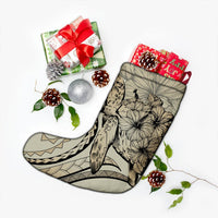 Hawaiian - Hawaii Turtle Hibiscus Polynesian Vintage Christmas Stocking - Beige - AH - Polynesian Pride