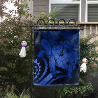 Hawaiian - Hawaii Turtle Hibiscus Polynesian Vintage Flag - Blue - AH - Polynesian Pride