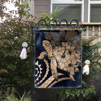 Hawaiian - Hawaii Turtle Hibiscus Polynesian Vintage Flag - Gold - AH - Polynesian Pride