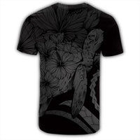 Hawaiian Hawaii Turtle Hibiscus Polynesian Vintage T Shirt Gray - Polynesian Pride