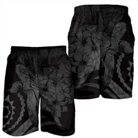 Hawaiian - Hawaii Turtle Hibiscus Polynesian Vintage Men's Shorts - Gray - AH - Polynesian Pride