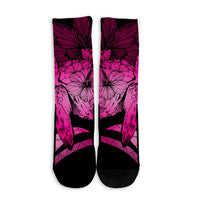 Hawaiian - Hawaii Turtle Hibiscus Polynesian Vintage Crew Socks - Pink - AH - Polynesian Pride