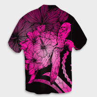 Hawaiian - Hawaii Turtle Hibiscus Polynesian Vintage Hawaiian Shirt - Pink - AH - Polynesian Pride