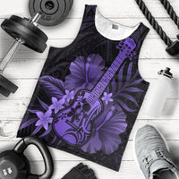 Hawaiian - Hawaii Ukulele Flower Tank Top - Purple - AH - Polynesian Pride