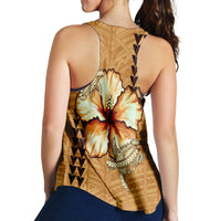 Hawaiian Vintage Hibiscus Racerback Tank AH - Polynesian Pride