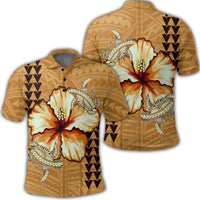 Hawaiian Vintage Hibiscus Polo Shirt Unisex Black - Polynesian Pride