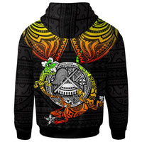 American Samoa Custom Zip up Hoodie Lizard Good Chest - Polynesian Pride