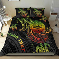 American Samoa Custom Personalised Bedding Set - Reggae Turtle - Polynesian Pride