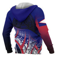 American Samoa Coat of Arms Zip up Hoodie Polynesian Pattern - Polynesian Pride