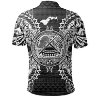 American Samoa Polo Shirt Amerika Samoa Coat Of Arms Map Polynesian Tattoo Black - Polynesian Pride