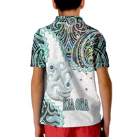 New Zealand Maori Polo Shirt Aotearoa Manaia Basic Paua Shell Kia Ora LT9 - Polynesian Pride