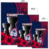 Guam Chamorro Area Rug Flag Color Style LT6 - Polynesian Pride