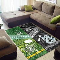 New Zealand And Cook Islands Area Rug Together - Black LT8 - Polynesian Pride