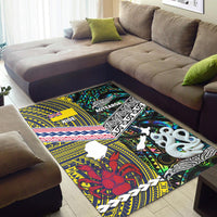New Zealand And Niue Area Rug Together - Paua Shell LT8 - Polynesian Pride