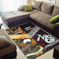 New Zealand Maori Aotearoa And Australia Aboriginal Area Rug Together - Red LT8 - Polynesian Pride