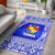 Tonga Coat Of Arms Area Rugs Simplified Version - Blue LT8 Blue - Polynesian Pride