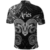 Aries Zodiac Polynesian Polo Shirt Unique Style Black LT8 - Polynesian Pride