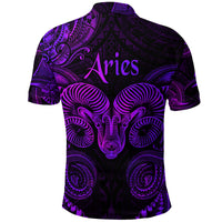 Aries Zodiac Polynesian Polo Shirt Unique Style Purple LT8 - Polynesian Pride