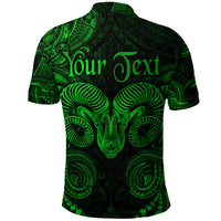 Custom Aries Zodiac Polynesian Polo Shirt Unique Style Green LT8 - Polynesian Pride